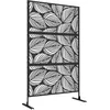 Image de Outsunny Panneau Brise Vue Décoratif Paravent 122 x 45 x 198 cm Noir