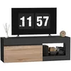 Image de HOMCOM Meuble TV 140 cm pour Téléviseur jusqu'à 60 Pouces Noir