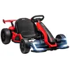 Image de HOMCOM Kart électrique pour Enfants, 24 V, lumières LED, go Kart, Fonction Drift et Musique, 6-12 Ans, Moteur 2 x 150 W, Style Sportif, 2 Vitesses, siège réglable et Construction Solide, Rouge