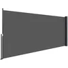 Image de Outsunny Store latéral Brise-Vue paravent rétractable de Jardin dim. 3L x 1,4H m alu. Polyester Anti-UV Haute densité 180 g/m² Gris foncé