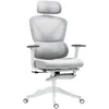 Image de HOMCOM Chaise Bureau Fauteuil de Bureau - Hauteur réglable, Dossier inclinable, accoudoirs 3D, Appui-tête Rotatif, Soutien Lombaire réglable, siège de Bureau en Tissu en Maille, 71x70x129cm, Noir