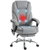 Image de Vinsetto Fauteuil de Bureau Massant et Chauffant Ergonomique Gris Clair