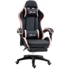 Image de Vinsetto Chaise Gaming Ergonomique Repose-Pieds Télescopique Rose