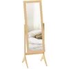 Image de HOMCOM Miroir en Pied Inclinaison Réglable 47L x 46l x 148H cm Chêne
