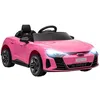 Image de HOMCOM Voiture électrique Enfant 12 V - véhicule électrique avec télécommande parentale fournie - V. Max. 5 Km/h - Effets sonores, Lumineux - Audi RS E-tron GT Rose