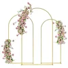 Image de Outsunny Lot de 3 Supports d'arche de Fond en métal doré pour Mariage, 2,2 m, 2 m, 1,8 m, Arche de Jardin, Mariage, fête d'anniversaire, fête prénatale, Arche de Ballons Floraux