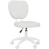 Image de Vinsetto Chaise de Bureau sans accoudoirs, Fauteuil de Bureau, Hauteur réglable, Assise rembourré, Dossier Moyen et pivotant 360°, Chaise d'ordinateur Moderne pour Bureau, Chambre, Blanc