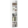 Image de HOMCOM Bibliothèque Étagère de Rangement 5 Niveaux 30x24x133,5 cm Blanc
