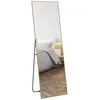 Image de HOMCOM Grand Miroir Pleine Longueur Rectangulaire sur Pied 50 x 160 cm Or