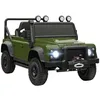 Image de AIYAPLAY Voiture électrique enfants Land Rover Defender 110 SVX, buggy électrique enfant 12V, télécommande 2,4G, 2 moteurs, 3 vitesses, 4 roues à suspension, musique, lumières et klaxon, 3-5 ans, vert