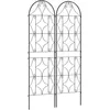 Image de Outsunny Support pour Plantes grimpantes avec Motif irrégulier, Lot de 2, Treillis de Jardin, pour légumes, vignes, Fleurs, en métal, 50 x 180 cm, Noir