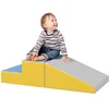 Image de HOMCOM Parcours motricité bébé modulable, Jouets d'escalade, Mousse Blocs de Construction Jouets éducatifs, 2 Briques géantes en Mousse, pour Enfants 12 à 36 Mois, Multicolore