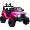 Image de HOMCOM Voiture électrique pour Enfants Roue arrière motrice 12 V 5 km/h Max. avec télécommande Son et Effet Lumineux dim 100L x 65l x 72H cm Rose