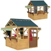 Image de AIYAPLAY Cabane Enfant extérieur Pliable, Maison Enfant extérieure avec Porte, fenêtres, Stations de Service, auvents de Pluie, Tableaux Noirs, maisonnette de Jeu pour 3-8 Ans, 173x117x144cm, Jaune