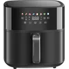 Image de HOMCOM Friteuse à air friteuse sans huile 8 L air fryer 1700 W 8 programmes, circulation d'air chaud à 360°, écran tactile LED, température réglable, minuterie et protection contre la surchauffe, noir