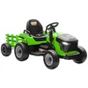 Image de AIYAPLAY Tracteur Électrique Enfants avec Remorque Amovible 6 Pneus Vert