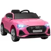 Image de HOMCOM Voiture électrique Enfants sous Licence Audi e-tron Sportback, véhicule électrique 12V Max. 5 Km/h avec télécommande 2,4G, phares LED, Musique, klaxon, Port USB, MP3, Rose