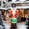 Image de Outsunny Soldat Casse-Noisette Gonflable de Noël 245 CM avec lumières LED et Sceptre, Tissu en Polyester imperméable, décoration Gonflable de Noël Lumineux, pour l'intérieur et l'extérieur