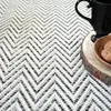 Image de Decoweb Moquette Tissé Plat - Java Chevron - Blanc - Echantillon 15 x 20 cm