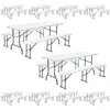Image de Rekkem Lot de 10 Tables et bancs pliants 180 cm