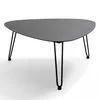 Image de Oviala Table Basse de Jardin Triangulaire en Aluminium Noir