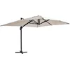 Image de Oviala Parasol déporté 3x4m en Aluminium écru