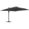 Image de Oviala Parasol déporté inclinable et Rotatif 4x3m Aluminium Gris Anthracite