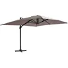 Image de Oviala Parasol déporté 3x4m en Aluminium Taupe
