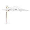 Image de Oviala Parasol déporté carré 3x3m Effet Bois écru
