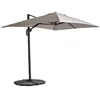 Image de Oviala Parasol déporté inclinable et Rotatif 2x3 m et 4 Dalles lestées Taupe