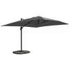 Image de Oviala Parasol Déporté 3x4m Inclinable Rotatif + 4 Dalles Lestées Anthracite