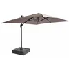 Image de Oviala Parasol déporté 4x3 m 360° inclinable + à Lester sur Roues Taupe