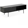Image de Oviala Meuble TV 140 cm Style indus Bois Noir