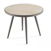 Image de Oviala Table Basse Ronde avec Plateau Imitation Bois - Tivoli