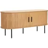 Image de Oviala Meuble TV en mélaminé et Acier 120 cm Beige