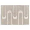 Image de Tapis rectangulaire à poils longs motif géométrique taupe 120 x 170 cm