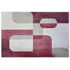 Image de Oviala Tapis Chenille rectangulaire en Polyester à Poils Courts Fuschia
