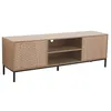 Image de Oviala Meuble TV rectangulaire 2 Portes L160 cm Bois Clair