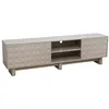 Image de Oviala Meuble TV rectangulaire 3 Portes L200 cm Beige