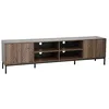 Image de Oviala Meuble TV rectangulaire 2 Portes L200 cm Bois foncé