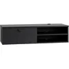 Image de Meuble TV Suspendu 120 cm Moderne Noir