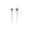 Image de MUVIT Cable plat type C/Lightning MFI - 1 m 3A - Blanc