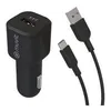 Image de MUVIT FOR CHANGE Pack Chargeur Voiture 12W + Câble USB C - 1.2 m - Noir