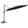 Image de CONCEPT USINE - Parasol Déporté Rond Inclinable 350 cm Castillo Gris Rotatif 360° - Manivelle Anti-Retour - Armature Aluminium - 100% Polyester - Waterproof, Résistant
