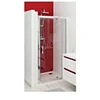 Image de ONDÉE - Porte de douche EKLA, Façade pivotante. 120x185x0,6cm - Installation réversible - Traitement anticalcaire - Profilé aluminium chromé (±16mm) - Verre trempé transparent