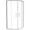 Image de ONDÉE - Porte de douche EKLA - Façade coul. 1/4 de cercle. 90x90x185cm - Installation réversible - Traitement anticalcaire - Verre trempé 6mm transparent