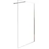 Image de ONDÉE - Paroi ITALIENNE - Transparente - 120x200cm - Traitement anticalcaire - Profilé en inox chromé ajustable (-2cm) - Verre trempé - Barre de fixation murale ou au plafond en option
