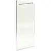 Image de ONDÉE - Paroi ITALIENNE - Fumé - 140x200cm - Traitement anticalcaire - Profilé en inox chromé ajustable (-2cm) - Verre trempé - Barre de fixation murale ou au plafond en option