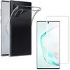 Image de PHONILLICO Coque Gel TPU + Verre Trempe pour Samsung Galaxy Note 10 Plus - Housse Etui Transparent Gel TPU Silicone Souple Ultra Mince Fine Film Protection Ecran Ultra Resistant Vitre
