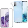 Image de PHONILLICO Coque pour Samsung Galaxy S20 - Verre Trempé Integral Bord Noir Film Protection Ecran - Housse Etui Gel TPU Silicone Transparent Souple Ultra Mince Anti Choc